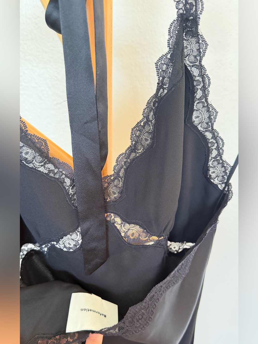 Reformation Nora Silk Dress In Black, brand new without tags, never worn. - Picture 13 of 13